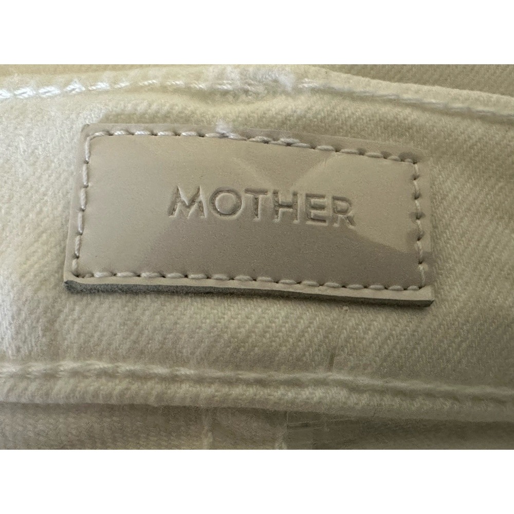MOTHER The Mid Rise Dazzler Ankle Fairest Of Them All White Straight Jeans sz 34 - Picture 12 of 13